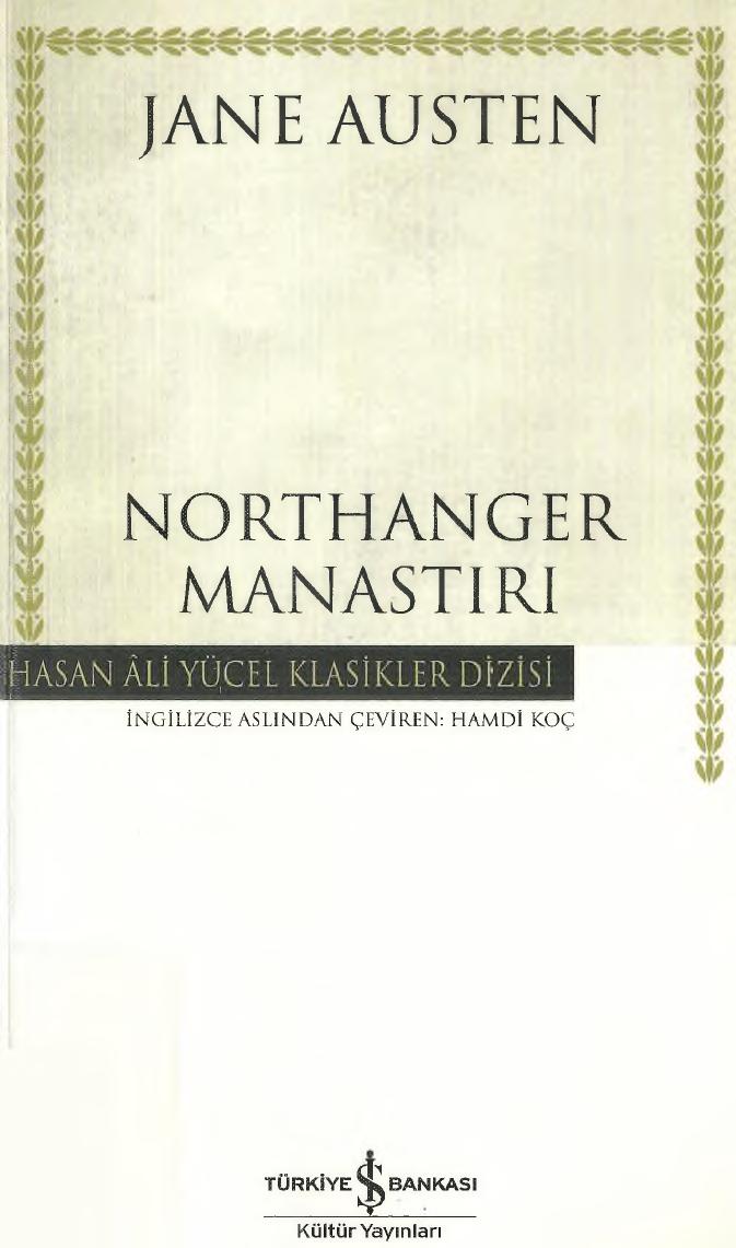 Northanger Manastırı Kitap Kapağı
