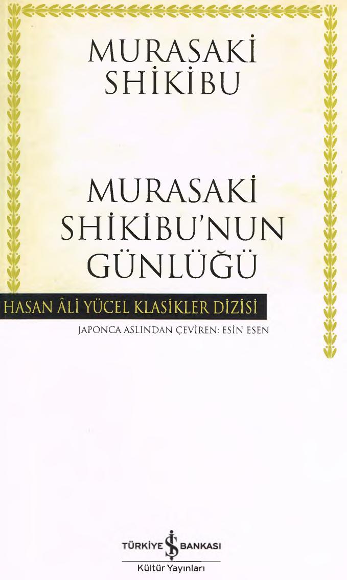 Murasaki Shikibu'nun Günlüğü Kitap Kapağı