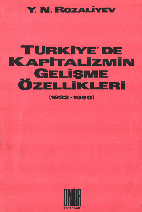 Türkiye'de Kapitalizmin Gelişme Özellikleri Kitap Kapağı