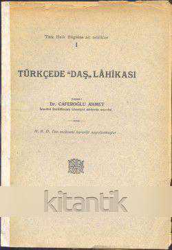 Türkçede Daş Lahikası (1929) Kitap Kapağı
